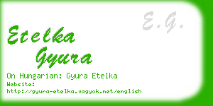 etelka gyura business card